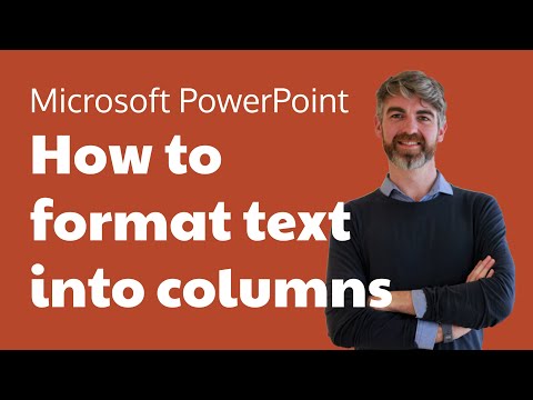Microsoft PowerPoint | How to format text into columns