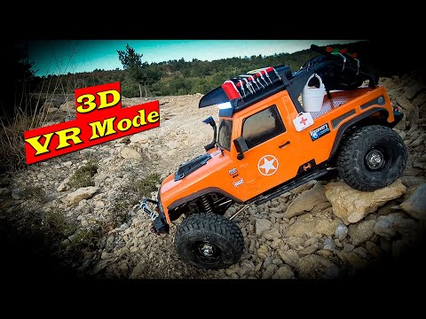 RGT EX86100 Pro RC Crawler in Action - 3D VR Mode Not 360