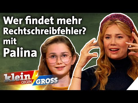 Palina Rojinski vs. Alina (11): Alle Rechtschreibfehler in 90 Sekunden erkennen | Klein gegen Groß