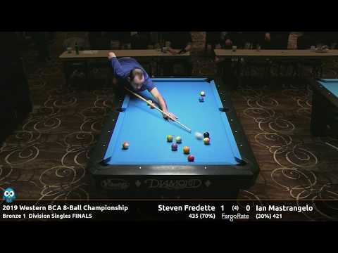Steven Fredette vs Ian Mastrangelo - Bronze 1 Singles Finals - 2019 Western BCA 8-Ball Championship