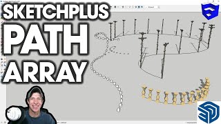 Copies ALONG PATHS in SketchPlus for SketchUp!