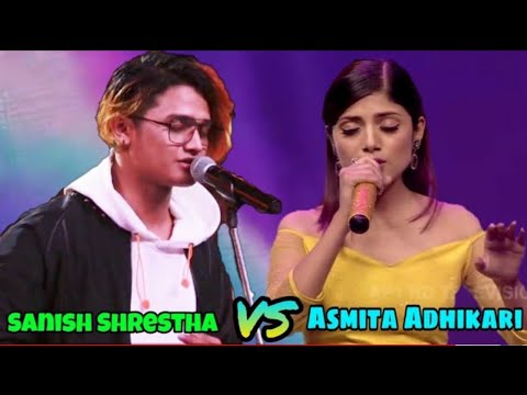BISTARAI BISTARAI || Sanish Shrestha Vs Asmita Adhikari || The Voice of Nepal vs Nepal Idol ||