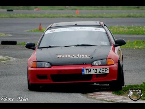 Honda Civic EG6 and Renault Clio RS Rally Time Attack Battle 2016 - Kart Track