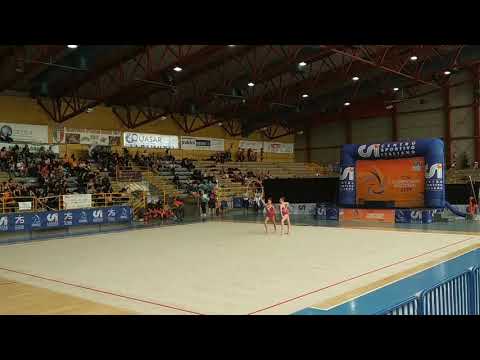 La PGS Ciao Vercelli ai nazionali di ginnastica ritmica. Esibizione coppia Zaccone-Tirelli