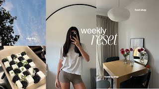 Weekly Reset Routine 🧺 | cleaning, organising, food shop, hosting prep & asos haul