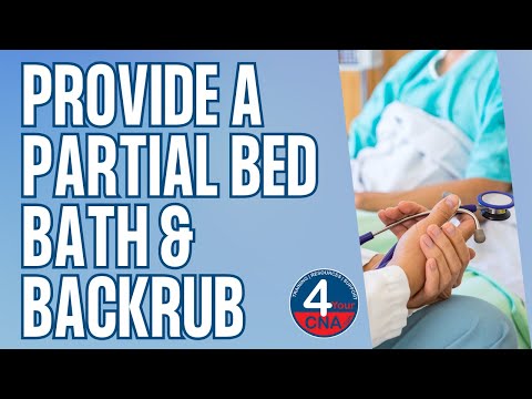 Provide Partial Bed Bath and Backrub CNA Skill Prometric