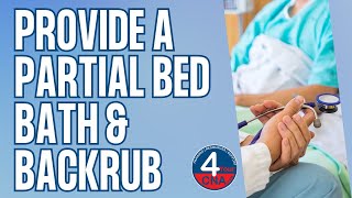Provide Partial Bed Bath and Backrub CNA Skill Prometric