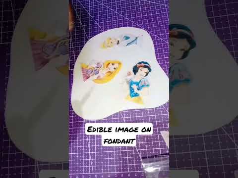 Edible image on fondant! #fondant #fondantdecoration #cakeshorts #cake #ytshorts #yt