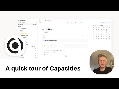 A quick tour of Capacities (2023)