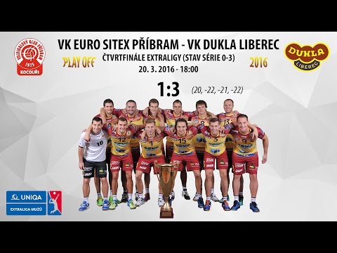 SESTŘIH 3. čtvrtfinále PlayOff: VK Euro Sitex Příbram - VK Dukla Liberec