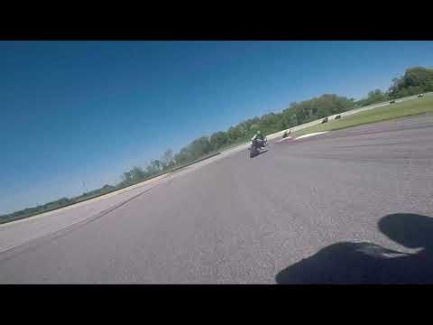 Track day crash, bike burns.