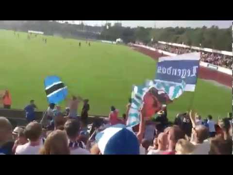 Pekings supportrar firar vid slutsignal i Falkenberg