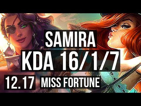 SAMIRA & Rell vs MISS FORTUNE & Senna (ADC) | 16/1/7, 70% winrate, Legendary | KR Master | 12.17