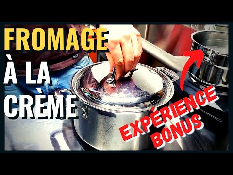 Recette de FROMAGE À LA CRÈME fait maison (plus expérience BONUS au résultat ... étrange!)