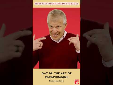 Day 14 of Back to Basics: The Art of Paraphrasing