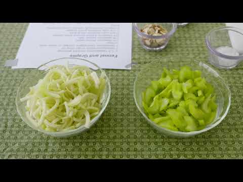 Harvesting Fennel and using it in a Fennel and Grape Salad