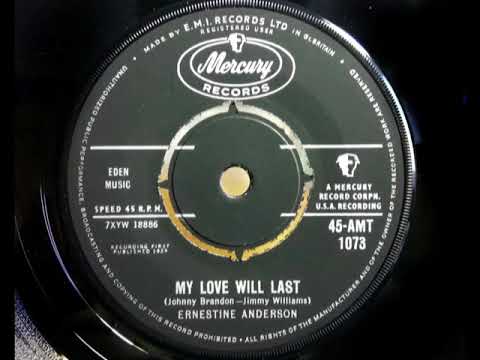 Popcorn - ERNESTINE ANDERSON - My Love Will Last - MERCURY AMT 1073 UK 1959 R&B Dancer