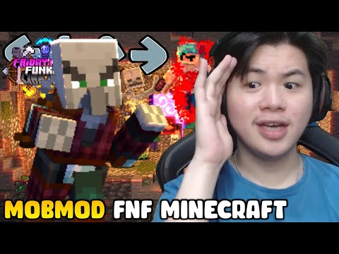 PERTUALANGAN BOYFRIEND & GIRLFRIEND DI MINECRAFT!! | VS MOBMOD (Minecraft mob) - Friday Night Funkin