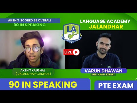 Akshit scored 88 Overall in PTE First Attempt | Know his Strategies | LA Language Academy Jalandhar