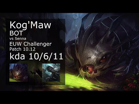 Kog'Maw ADC vs Senna - EUW Challenger 10/6/11 Patch 10.12 Gameplay