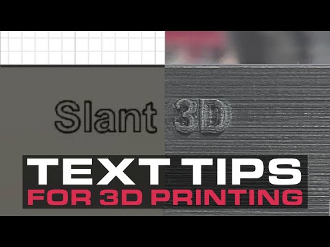 Designing Text for Mass Production 3D Printing