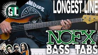 NOFX - Longest Line | Bass Cover With Tabs in the Video