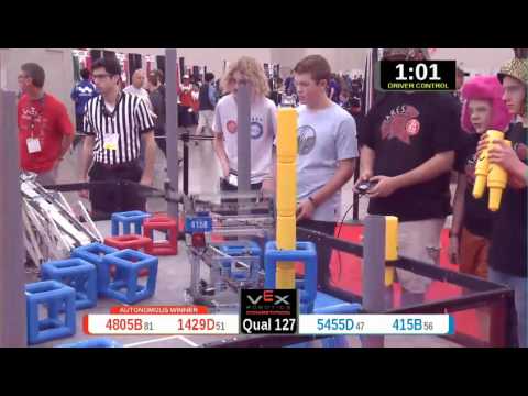 2015 VRC Arts Q127 - 4805B 1429D vs 5455D 415B - 42 to 40 - VEX Worlds 2015 - Arts Division