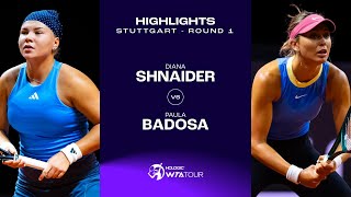 Теннис Diana Shnaider vs. Paula Badosa | 2024 Stuttgart Round 1 | WTA Match Highlights