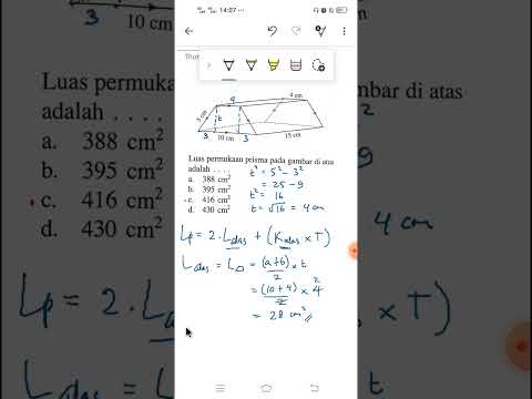 Soal Luas permukaan Prisma Trapesium