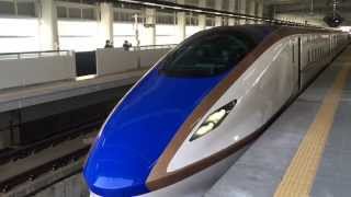 preview picture of video '【祝 北陸新幹線開業】飯山駅 東京からの1番列車 はくたか５５１号'