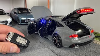 1:18 Audi RS7 Sportback with working remote key, gray