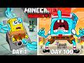 I Survived 100 Days As DIAMOND SPONGEBOB In HARDCORE Minecraft