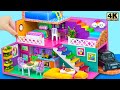 DIY Miniature House #67 | Build 3 Story Resort House, Rooftop Swimming Pool, Car Garage for a Family