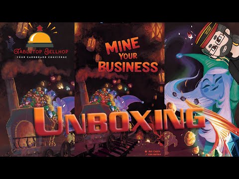 Mine Your Business Unboxing, A quick and tricky spatial puzzle game about mining gnomes