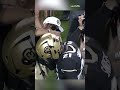 Deion helped his son Shilo put his chain back on after his pick six #shorts