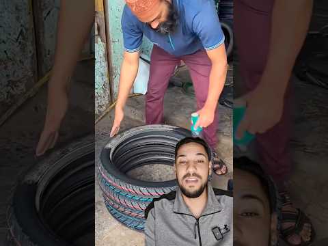 إعادة تدوير إطارات الدراجات المستعملة. #اكسبلور