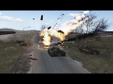 Drone footage shows ambush on Russian convoy | whole convoy destroyed | ARMA 3 MILSIM Gameplay #2