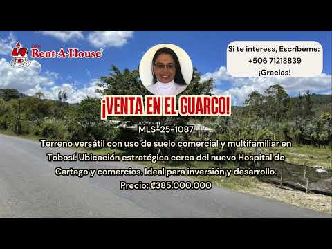 Venta El Guarco Lote para Desarrollo Comercial y Multifamiliar