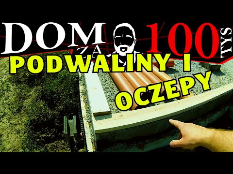►Oczepy i podwalina domu drewnianego. Budowa domu szkieletowego 2021. Dom za 100 tys #107