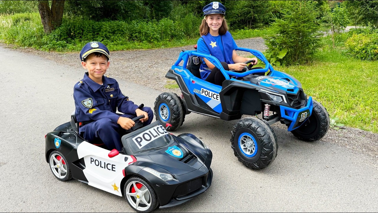 Funny police adventures for kids with Sofia and Max