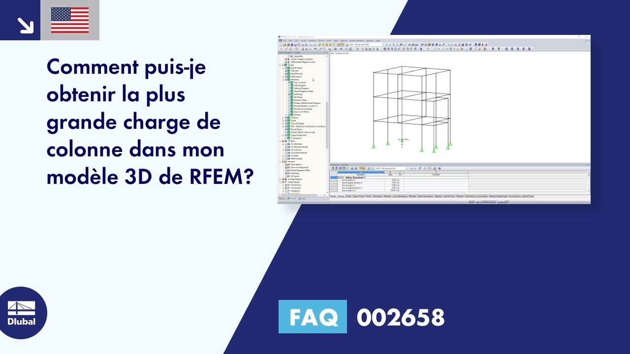 [EN] FAQ 002658 | Wie erhalte ich die größte Stützenlast in meinem RFEM 3D Modell?