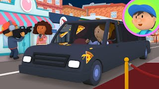 A Limo drives through a Car Wash  Carls Car Wash