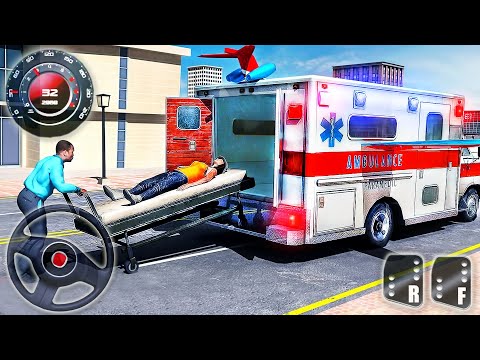 Ambulance Rescue Drive Simulator - Emergency City Flying Van Driving - Android GamePlay