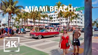 |4K| Miami Beach Walking Tour - Vice City - South Beach - Ocean Drive - Binaural - HDR - USA