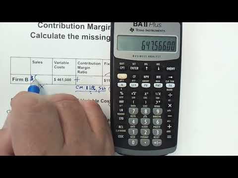 How to Calculate Sales and Contribution Margin Ratio