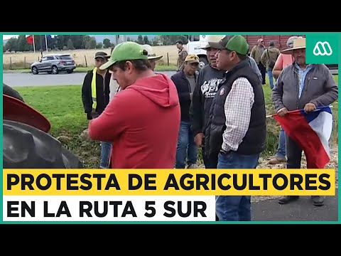 Agricultores protestan en ruta 5 sur: Manifestaciones afectan a la Araucanía