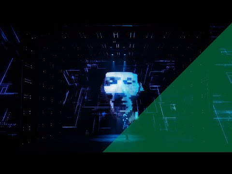 Hologram scrim and roll-up system create magic on the stage of Metaverse of Magic