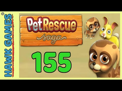 Pet Rescue Saga Level 155 - 3 Stars Walkthrough, No Boosters