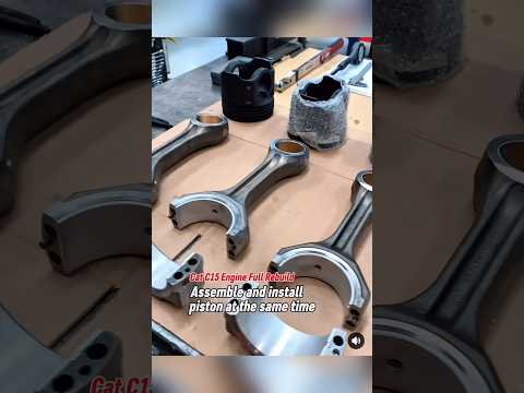 Cat C15 Engine Full Rebuild – Perfect Piston Installation! 🔧