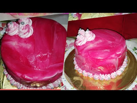 Pink Glaze Cake (By Aqsa)